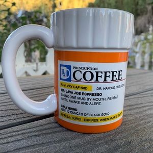 Prescription Mug Pill Bottle Coffee Cup Pharmacy 12 oz. Rx Big Mouth Toys